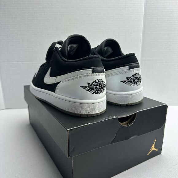NIKE AIR JORDAN 1 RETRO LOW SE I DIAMOND SHORTS PANDA WHITE BLACK DH6931-001 - Picture 4 of 16